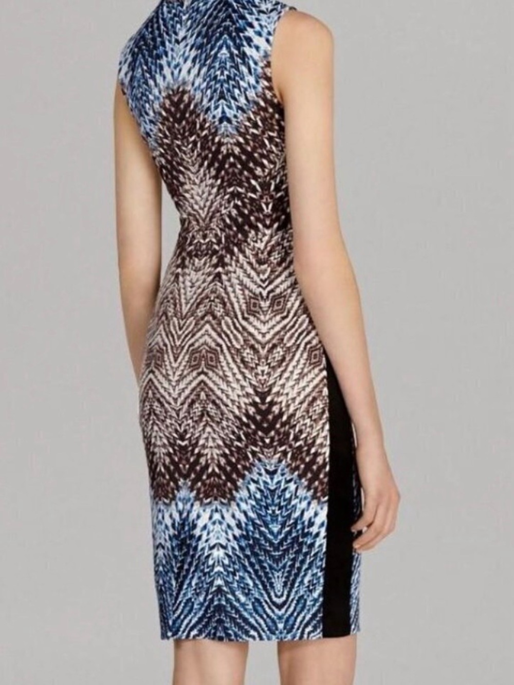 Karen Millen Sleeveless Tribal
Print Mesh Detail Sheath Dress - Picture 1 of 14